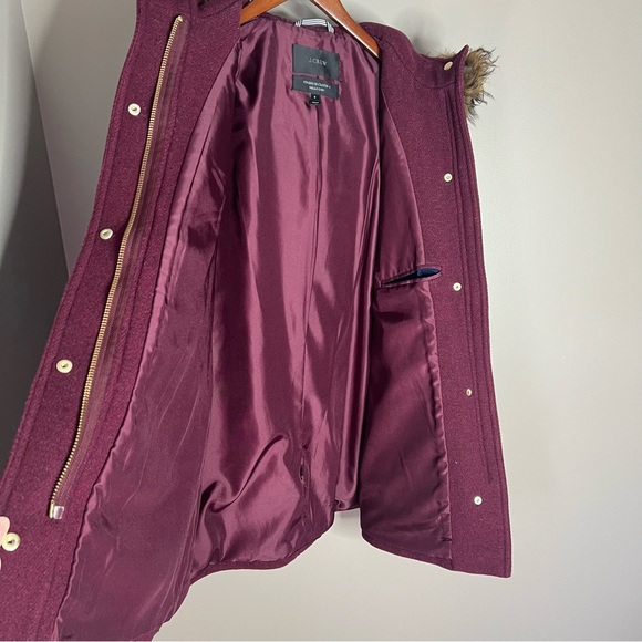 J.crew Chateau stadium cloth by Nello Gori parka jacket size 8 - Picture 3 of 11